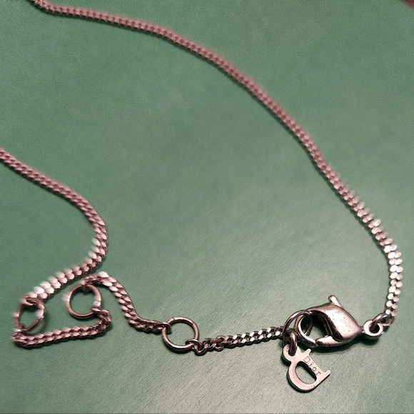 Christian Dior Vintage Crown Pendant Necklace Crystal Embellished Metal - Picture 4 of 14